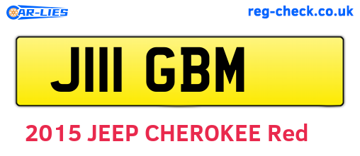 J111GBM are the vehicle registration plates.