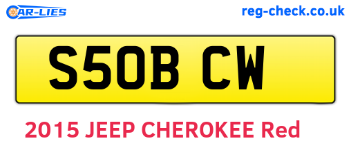 S50BCW are the vehicle registration plates.