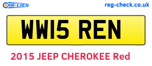 WW15REN are the vehicle registration plates.
