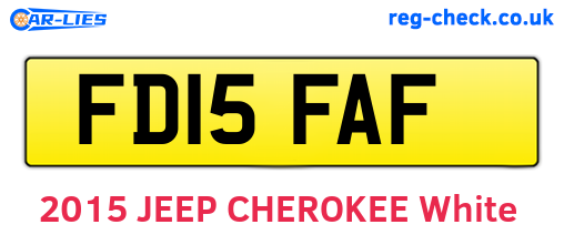 FD15FAF are the vehicle registration plates.