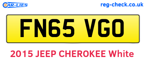 FN65VGO are the vehicle registration plates.