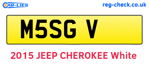 M5SGV are the vehicle registration plates.