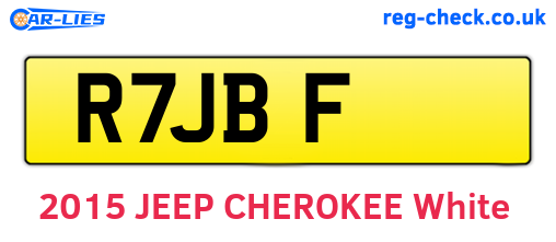 R7JBF are the vehicle registration plates.