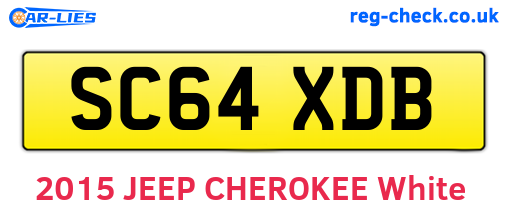 SC64XDB are the vehicle registration plates.