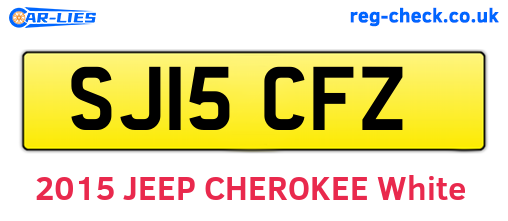 SJ15CFZ are the vehicle registration plates.