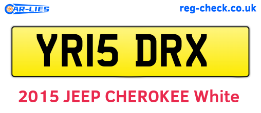 YR15DRX are the vehicle registration plates.