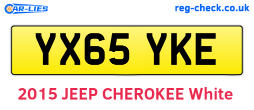 YX65YKE are the vehicle registration plates.
