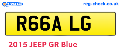 R66ALG are the vehicle registration plates.