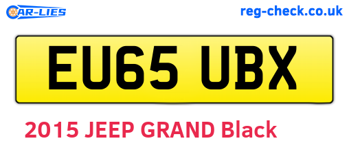 EU65UBX are the vehicle registration plates.