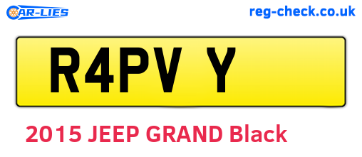 R4PVY are the vehicle registration plates.