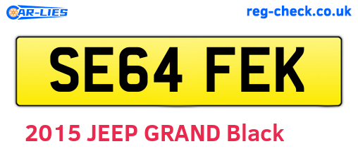 SE64FEK are the vehicle registration plates.