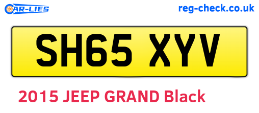 SH65XYV are the vehicle registration plates.