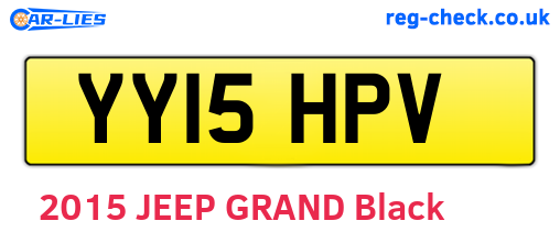 YY15HPV are the vehicle registration plates.