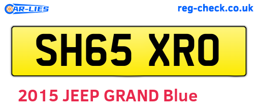 SH65XRO are the vehicle registration plates.