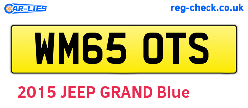 WM65OTS are the vehicle registration plates.