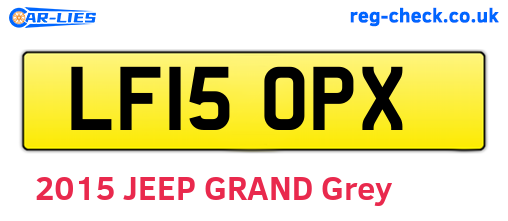 LF15OPX are the vehicle registration plates.