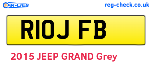 R10JFB are the vehicle registration plates.