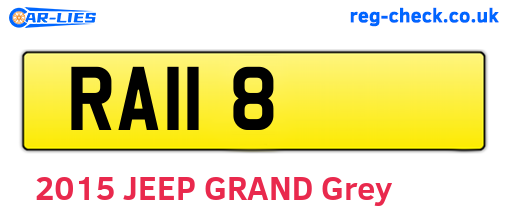 RA118 are the vehicle registration plates.