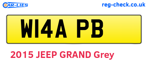 W14APB are the vehicle registration plates.