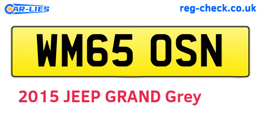 WM65OSN are the vehicle registration plates.