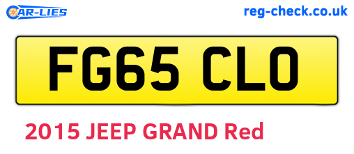 FG65CLO are the vehicle registration plates.