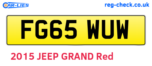 FG65WUW are the vehicle registration plates.