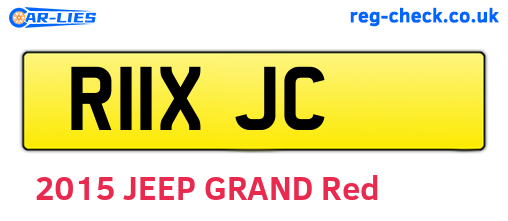 R11XJC are the vehicle registration plates.