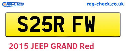 S25RFW are the vehicle registration plates.