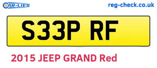 S33PRF are the vehicle registration plates.