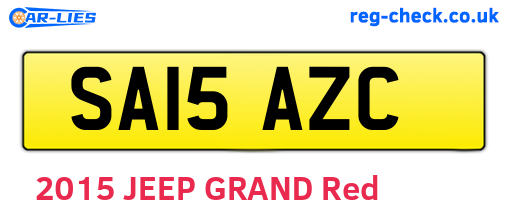 SA15AZC are the vehicle registration plates.