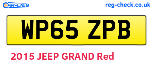 WP65ZPB are the vehicle registration plates.
