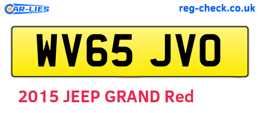 WV65JVO are the vehicle registration plates.