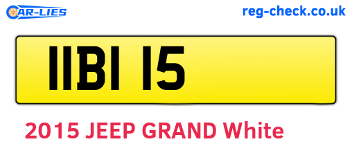 IIB115 are the vehicle registration plates.