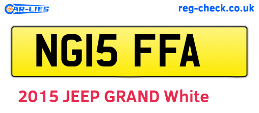 NG15FFA are the vehicle registration plates.