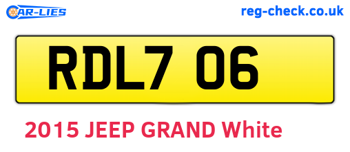 RDL706 are the vehicle registration plates.