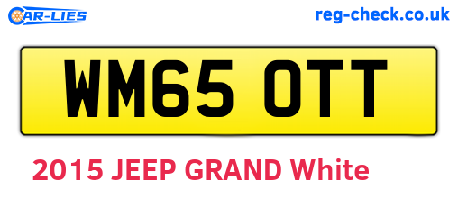 WM65OTT are the vehicle registration plates.