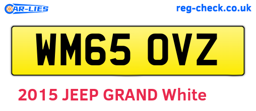 WM65OVZ are the vehicle registration plates.