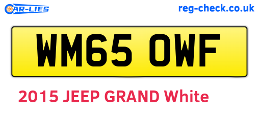 WM65OWF are the vehicle registration plates.