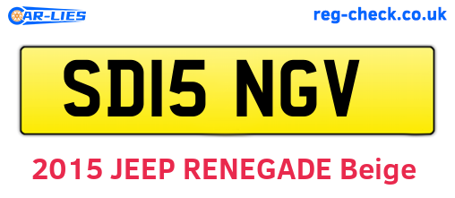SD15NGV are the vehicle registration plates.