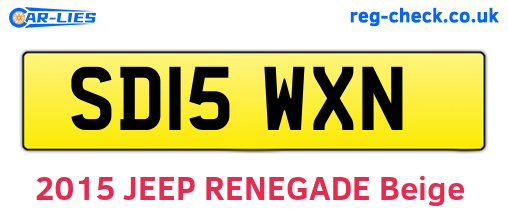SD15WXN are the vehicle registration plates.