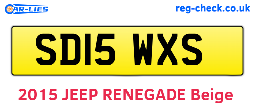 SD15WXS are the vehicle registration plates.