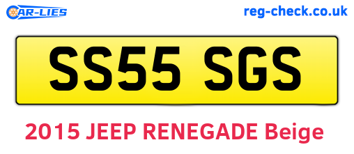 SS55SGS are the vehicle registration plates.