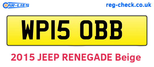 WP15OBB are the vehicle registration plates.