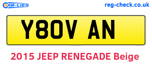 Y80VAN are the vehicle registration plates.