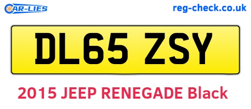 DL65ZSY are the vehicle registration plates.
