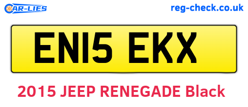 EN15EKX are the vehicle registration plates.