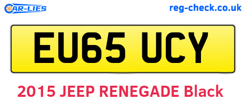 EU65UCY are the vehicle registration plates.