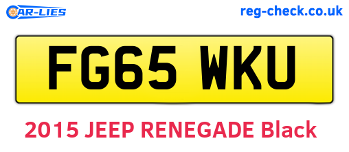 FG65WKU are the vehicle registration plates.