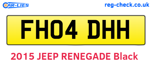 FH04DHH are the vehicle registration plates.