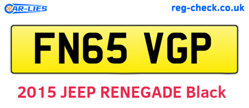 FN65VGP are the vehicle registration plates.
